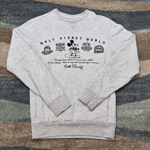 Disney Other - Walt Disney World Mickey Sweatshirt Gray Crewneck Park Graphics Vintage Vibes